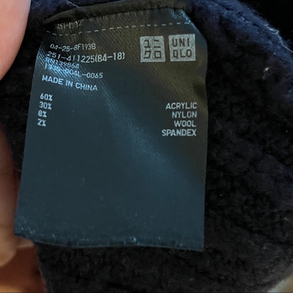 ⏰Uniqlo Cable Knit Wool Sweater Navy Blue 
Size Small - Picture 4 of 5
